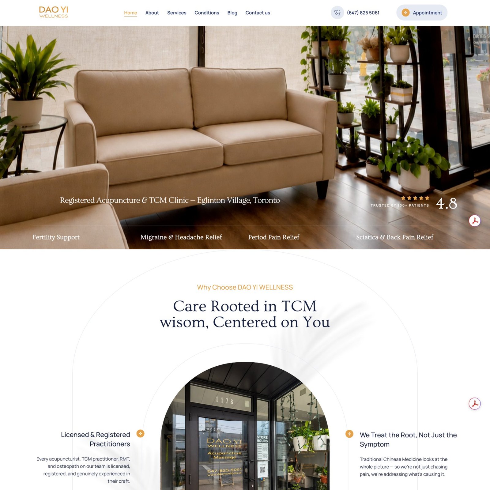 DAOYI Wellness website